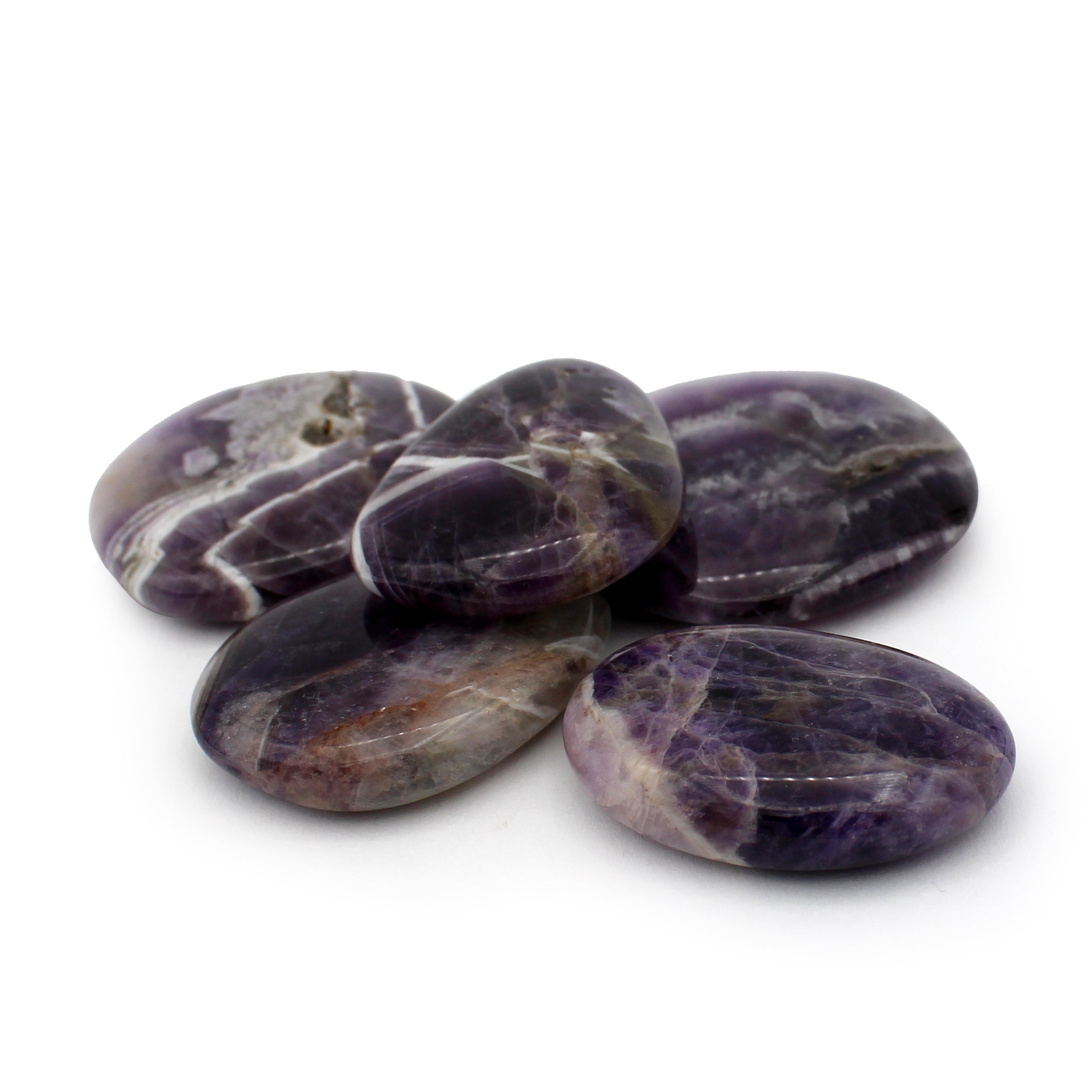 Amethyst - Chevron Palm Stone $12